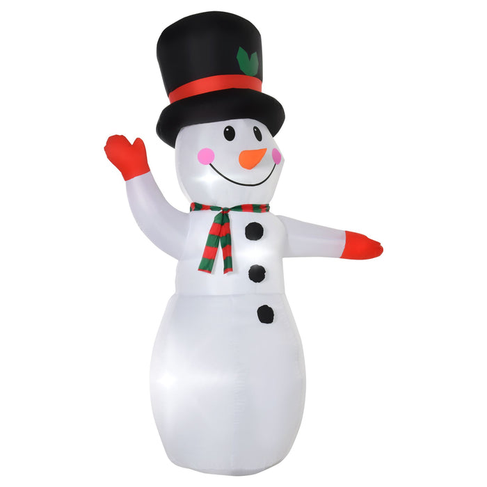 8FT Prelit Inflatable Snowman with LED Lights - Outdoor Christmas Decoration - Monsta Online