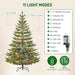 9FT Sparse Cedar Pre - Lit Artificial Christmas Tree — 310 Dual - Color LEDs, 11 Modes, 4306 Tips, Remote - Monsta Online