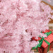 6FT Pink Flocked Pre - Lit Artificial Christmas Tree — 250 Warm White LEDs, 1000 Tips, Hinged, Metal Base - Monsta Online