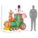 6FT Prelit Inflatable Christmas Train with Santa, Snowman & Gingerbread Man - Outdoor Decoration - Monsta Online