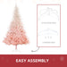 6FT Pink Spruce Artificial Christmas Tree — 800 Tips, Unlit, Auto - Open, Full Realistic Branches, Metal Base - Monsta Online
