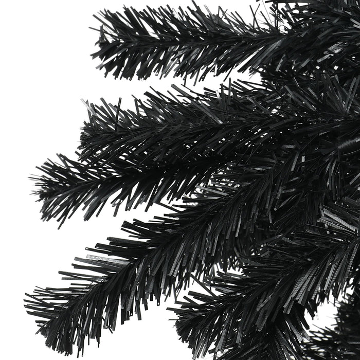 7.5FT Black Artificial Christmas Tree — 1346 Tips, Auto - Open Hinged, Full Shape, Steel Base - Monsta Online