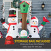 7FT Prelit Inflatable Snowman Family with Bird & Birdhouse and LED Lights - Outdoor Christmas Decoration - Monsta Online