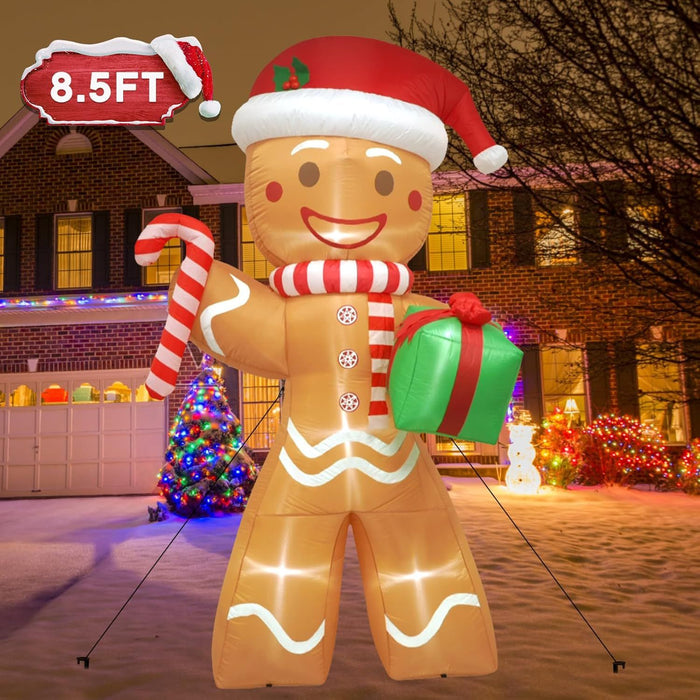 8.5FT LED Gingerbread Man Christmas Inflatable Outdoor Decoration - Monsta Online