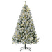 6FT Pre - Lit Snow Flocked Artificial Christmas Tree — 350 LED Lights, 8 Modes, 607 Tips, Steel Base - Monsta Online
