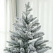 8FT Snow Flocked Artificial Christmas Tree — 2003 Tips, Unlit, Auto - Open Hinged, Full Shape, Metal Base - Monsta Online