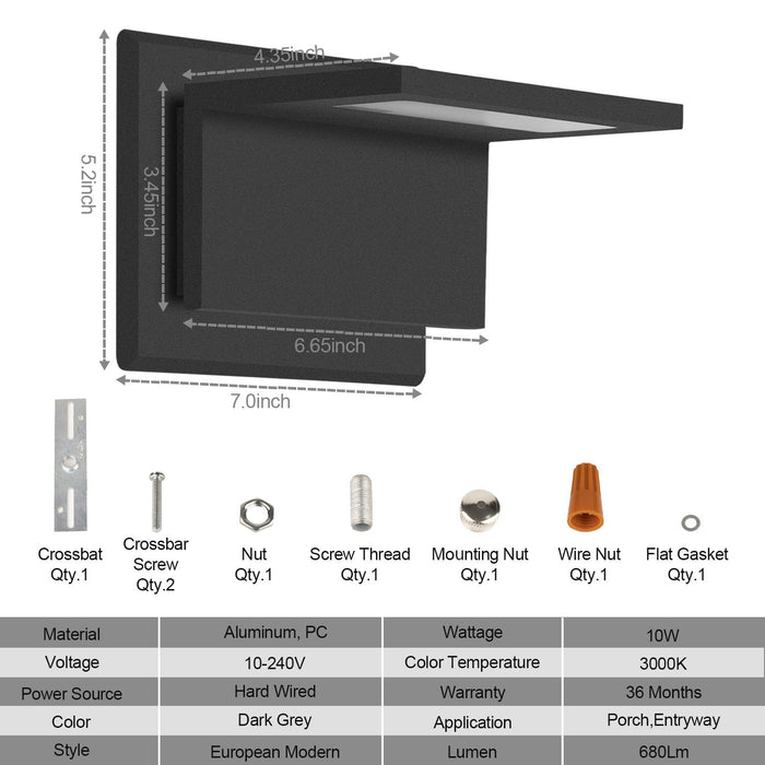 Modern Outdoor LED Wall Sconce Light for Porch and Entrance - Monsta Online