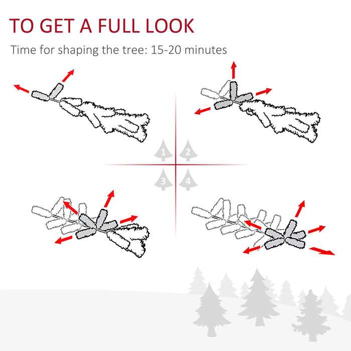 6FT Pink Pencil Artificial Christmas Tree — 618 Tips, Unlit, Auto - Open, Space - Saving, Steel Base - Monsta Online