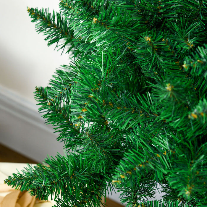 7FT Half Artificial Christmas Tree — 520 Tips, Auto - Open Hinged, Unlit, Space - Saving, Steel Base - Monsta Online