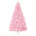 7FT Pink Artificial Christmas Tree — 1288 Tips, Unlit, Wide Shape, Auto - Open Hinged, Steel Base - Monsta Online