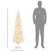 5FT White Pencil Pre - Lit Artificial Christmas Tree — 110 Warm White LEDs, 294 Tips, Slim Space - Saving - Monsta Online