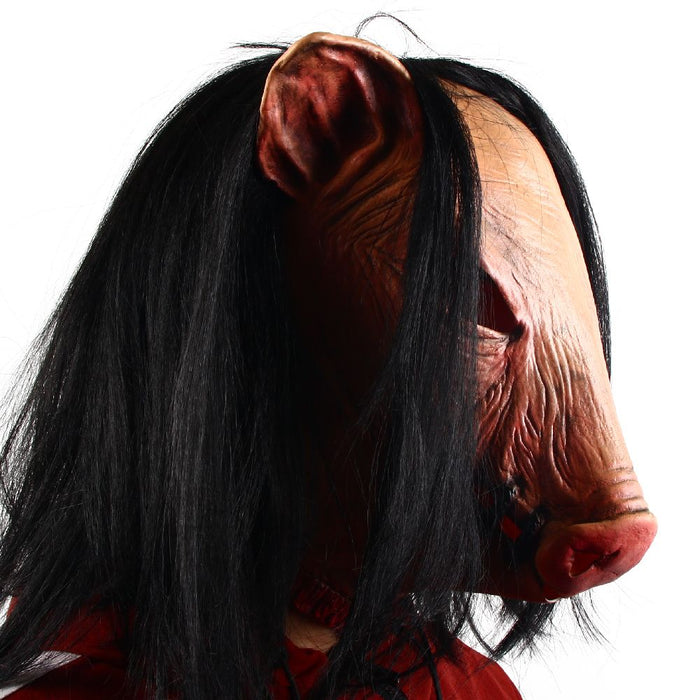 Halloween Horror Pig Head Mask – Scary Horror Latex Animal Mask for Cosplay - Monsta Online