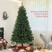 7.5FT Artificial Christmas Tree — 1346 Tips, Auto - Open Hinged, Full Shape, Steel Base - Monsta Online