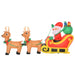 8FT Prelit Inflatable Santa Claus with Sleigh and Reindeer with LED Lights - Outdoor Christmas Decoration - Monsta Online