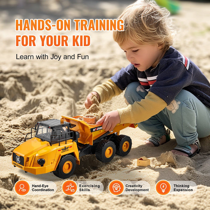 1:16 Scale RC Construction Dump Truck - Remote Controlled 11CH Toy for Outdoor Adventures - Monsta Online