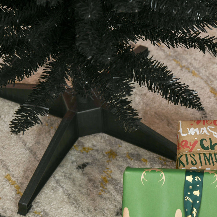 5FT Black Pencil Artificial Christmas Tree — 294 Tips, Unlit, Slim Space - Saving, Plastic Stand - Monsta Online