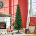 6FT Pencil Artificial Christmas Tree — 390 Tips, Unlit, Slim Hinged, Full Lush Appearance, Plastic Base - Monsta Online