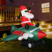 7.3FT LED Santa Flying Airplane Christmas Inflatable Outdoor Decoration - Monsta Online