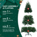 8FT Artificial Christmas Tree — Full, Memory Wire, 1430 Tips, Hinged PVC, Metal Stand - Monsta Online