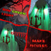 4.3ft Sound - Activated Halloween Animatronic Ghost with Trident – Green Lights and Creepy Sounds - Monsta Online
