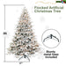 5FT Pre - Lit Flocked Artificial Christmas Tree — 1528 PE/PVC Tips, 300 Lights, Foldable Base - Monsta Online