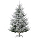 7.5FT Flocked Artificial Christmas Tree — 1218 Nordic Pine Tips, Unlit, Auto - Open, Hinged, Steel Base - Monsta Online