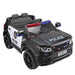 Black 12V Police Ride - On Car for Kids - Remote Control, Siren, Music & Suspension Features - Monsta Online