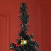 6FT Black Pencil Artificial Christmas Tree — 390 Tips, Unlit, Slim Space - Saving, Plastic Stand - Monsta Online