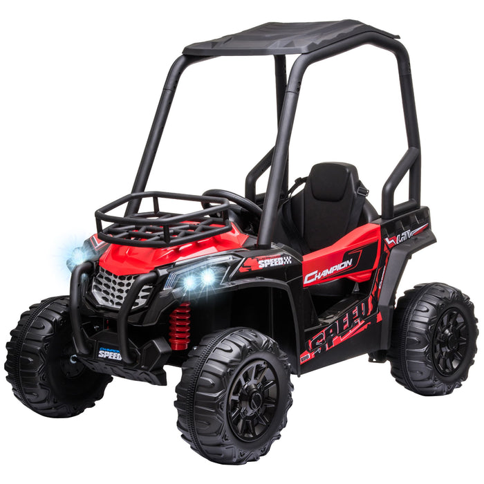 12V Electric Dual Motor UTV Ride - On Truck with Music Headlights and Suspension - Monsta Online