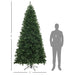 9FT Artificial Christmas Tree — 2132 Tips, Auto - Open Hinged, Full Shape, Steel Base, Unlit - Monsta Online