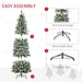 6FT Snow - Dipped Pre - Lit Artificial Christmas Tree — 300 Warm White LEDs, 618 Tips, Pine Cones, Berries - Monsta Online
