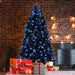7FT Pre - Lit Black Artificial Christmas Tree — 1916 PE/PVC Tips, 450 Lights, Hinged - Monsta Online