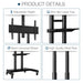 Heavy Duty Rolling TV Stand 55–85 Inch with Lockable Wheels and Adjustable Laptop Shelf - Monsta Online