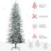 7.5FT Pre - Lit Snow Flocked Artificial Christmas Tree — 350 Warm Lights, 850 Tips, Auto - Open, Steel Base - Monsta Online