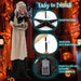 5.2ft Halloween Animatronic Old Lady Maid – Motion Activated with Flashing Red Eyes and Creepy Talking Phrases - Monsta Online