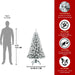5FT Unlit Snow Flocked Artificial Christmas Tree — 407 Tips, Full Realistic, Foldable Base - Monsta Online