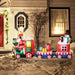 8FT Prelit Inflatable Christmas Train with Santa, Snowman & Penguin with LED Lights - Outdoor Decoration - Monsta Online