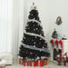 9FT Black Artificial Christmas Tree — 2132 Tips, Auto - Open Hinged, Full Shape, Steel Base - Monsta Online