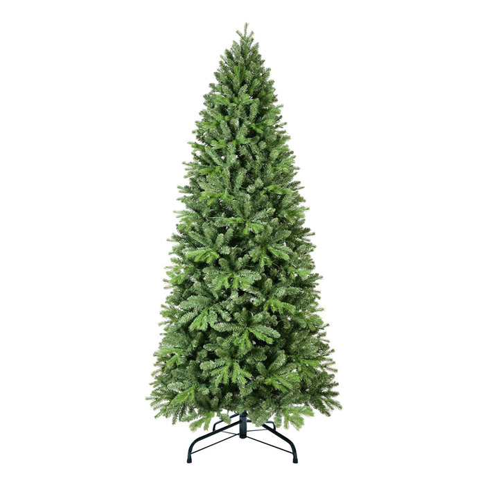 6FT Pre - Lit Artificial Christmas Tree — 300 Warm LED, 1032 Tips, PE+PVC, Hinged, Metal Stand - Monsta Online