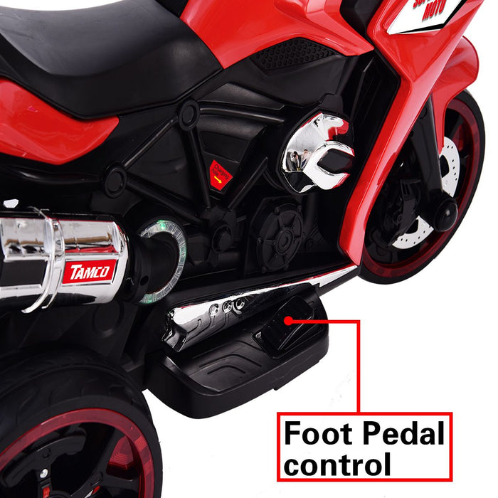 12V Electric Ride - On Motorcycle for Kids - Rechargeable 3 - Wheel Toy with Light - Up Wheels - Monsta Online