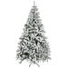 7.5FT Snow Flocked Artificial Christmas Tree — 1300 Tips, Unlit, Auto - Open Hinged, Green White, Steel Base - Monsta Online