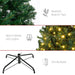 7.5FT Pre - Lit Artificial Christmas Tree — 1346 Tips, 500 Warm White LED Lights, Full, Metal Base - Monsta Online