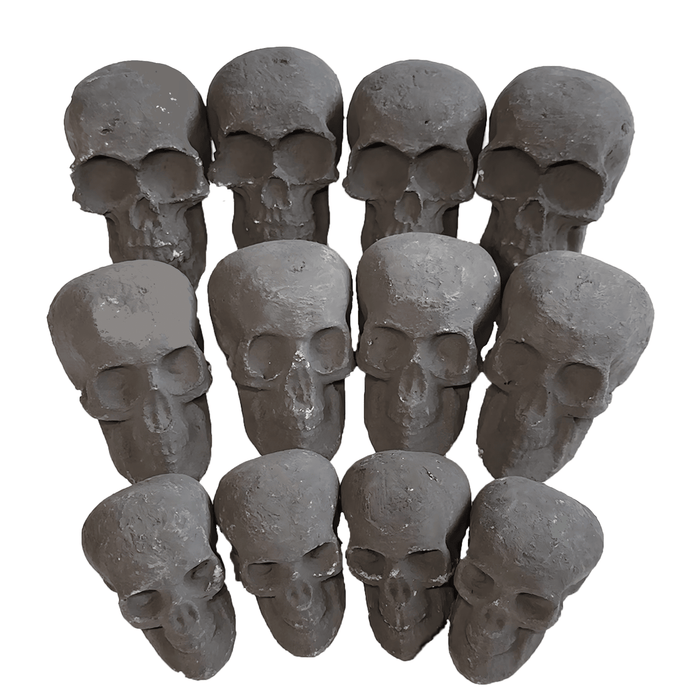 Halloween Ceramic Skull Fire Pit Decoration – 7pcs Reusable for Fireplace and Bonfire - Monsta Online