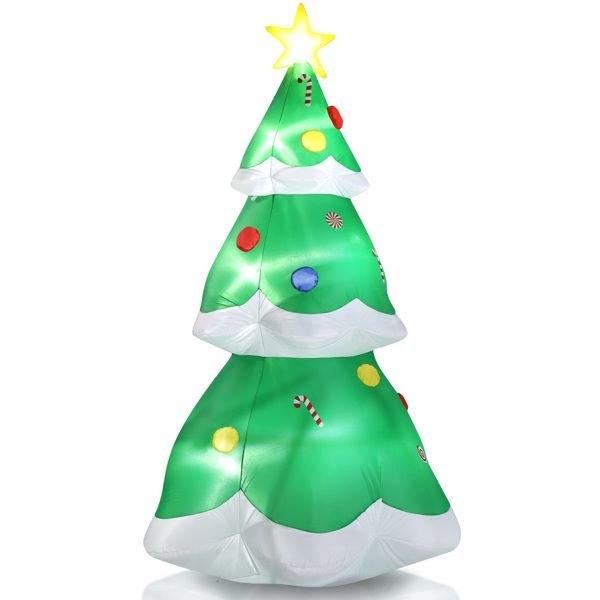 6.9FT Prelit Inflatable Christmas Tree with Star Topper and LED Lights - Outdoor Christmas Decoration - Monsta Online