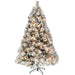 6.5FT Snow Flocked Pre - Lit Artificial Christmas Tree — 350 Warm White Clear Lights, 1107 Tips, UL Listed - Monsta Online