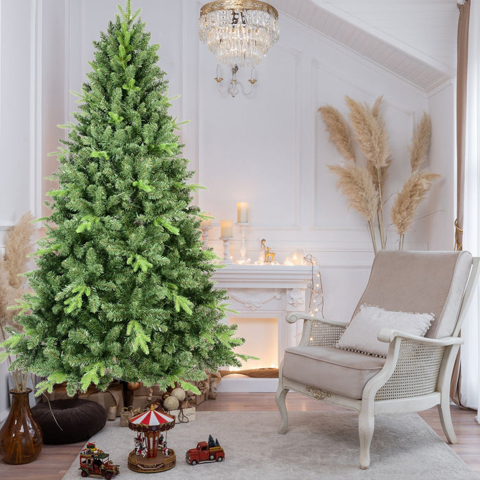 6FT Artificial Christmas Tree — 1339 Tips, PE+PVC, Full Shape, Hinged, Metal Stand - Monsta Online