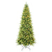 8FT Pre - Lit Pencil Artificial Christmas Tree — 1612 Tips, 500 LED Lights, PE & PVC Mixed, Metal Stand - Monsta Online