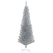5FT Silver Pencil Artificial Christmas Tree — 294 Tips, Unlit, Slim Space - Saving, Plastic Base - Monsta Online