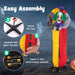 4.5ft Animatronic Halloween Clown – Sound Activated with LED Eyes, Posable Head and Arms, Creepy Phrases - Monsta Online