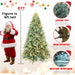 8FT Pre - Lit Blue - Green Artificial Christmas Tree — 650 Warm LED, 2458 Tips, Hinged, Metal Stand - Monsta Online